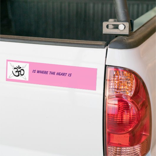 om boeddhist, IS WAAR HET HART IS Bumpersticker (Op Truck)