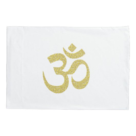 Om boeddhist Symbol Golden paste Hoesje 2 Kussensloop (Achterkant)