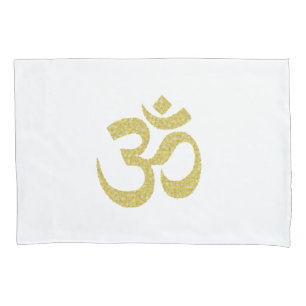 Om boeddhist Symbol Golden paste Hoesje 2 Kussensloop