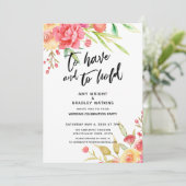 Om Boho Flowers Wedding Reception te hebben en te Kaart (Staand voorkant)