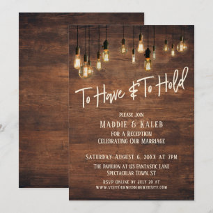 Om bruine houten edisonlichten te hebben en te hou kaart