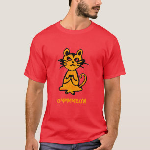 Om Cat - Funny Yoga T Shirt (mannen)