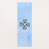 Om Compass Roos, Blauwe Waterverf, Aum Symbool Yogamat (Achterkant)