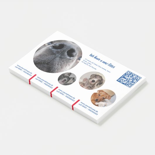 Om Dane Puppies kleurvol te verkopen Post-it® Notes (Schuin)