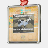 Om de cheezburger te katchen metalen ornament (Links)