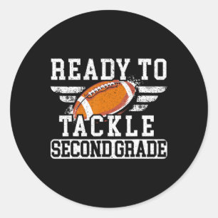 Om de eerste schooldag van de tweede klas aan te p ronde sticker