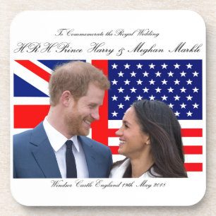 Om de Royal Wedding Harry en Meghan te herdenken Bier Onderzetter
