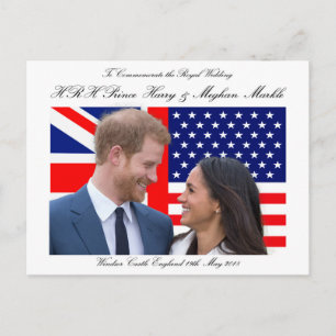Om de Royal Wedding Harry en Meghan te herdenken Briefkaart