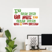 Om de tanden te reinigen poster (Thuiskantoor)