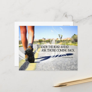 "Om de weg vooruit te kennen" Inspirerend Quote Briefkaart