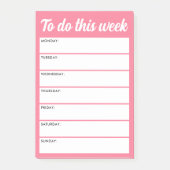 Om deze week roze weekplanner te doen post-it® notes (Voorkant)