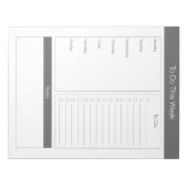 Om deze week te doen - Weekplanning - Koolstof Notitieblok (Voorkant)