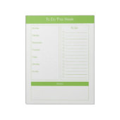 Om deze week te doen - Weekplanning - Lime Green Notitieblok (Gedraaid)