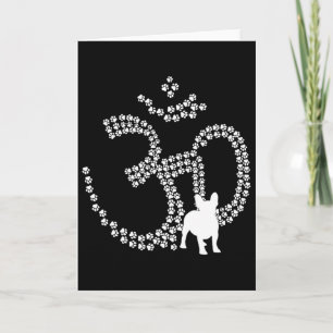 Om Dog Paws Franse Bulldog Yoga Aum Ohm Symbool Pr Kaart