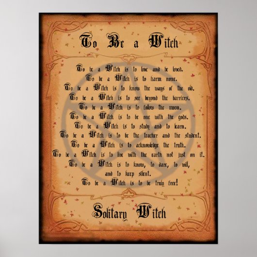 Om een heks te zijn poster (Voorkant)