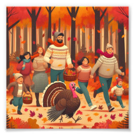 Om een kalkoen te vangen foto afdruk