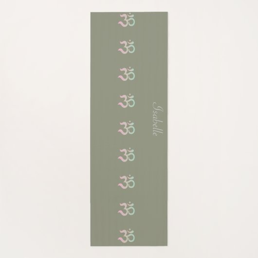 Om een olijfgroene douanenaam in te voeren yogamat (Achterkant)