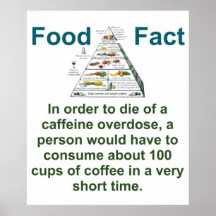 om een overdosis koffie te laten sterven - voedsel poster