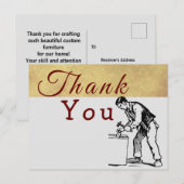 Om een timmerman te bedanken briefkaart (Voorkant / Achterkant)