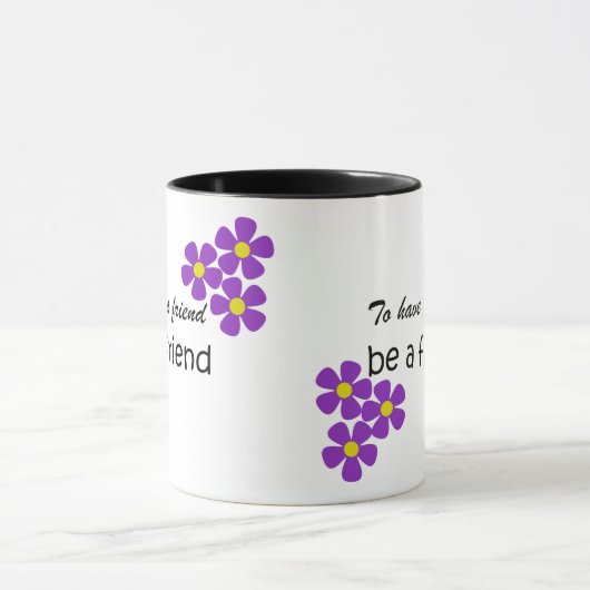 "Om een vriend te zijn" — vriendschapsofferte Mok (Midden)