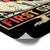 Om eerste klas 1e dag van school dinosaurus bo te poster (Hoek)