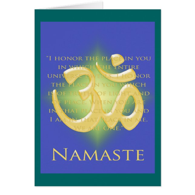 Om en bleu et or - Namaste (Devant)