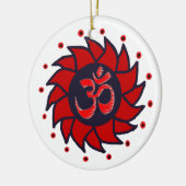 Om en Red Pinwheels - Yoga Ornament (Links)