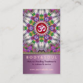 Om Energy Yoga Healing Star Carte de visite (Dos)
