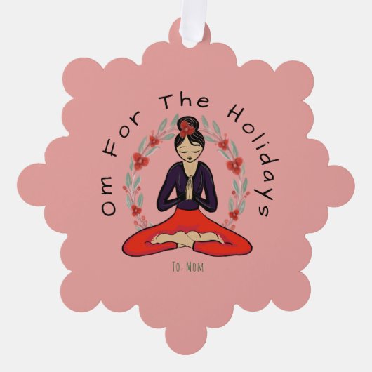 Om For The Holidays Ornament Card Kaart (Voorkant)