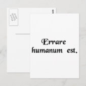 Om fout te gaan is menselijk. briefkaart (Voorkant / Achterkant)