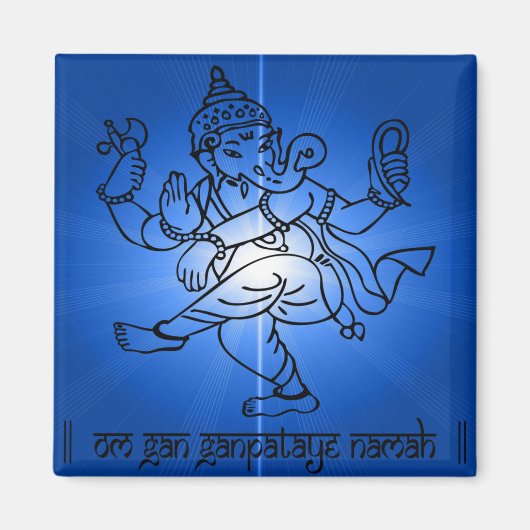 Om-Gan-Ganpataye-Namah Magneet (Voorkant)