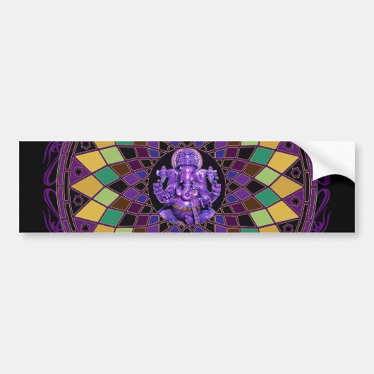 Om Ganesh Mandala Bumpersticker (Voorkant)