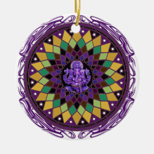 Om Ganesh Mandala Keramisch Ornament