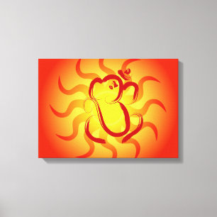 OM Ganesha Canvas Afdruk
