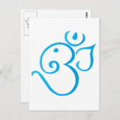 Om-ganpati-turqoise Briefkaart (Voorkant / Achterkant)