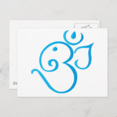 Om-ganpati-turqoise Briefkaart (Voorkant / Achterkant)