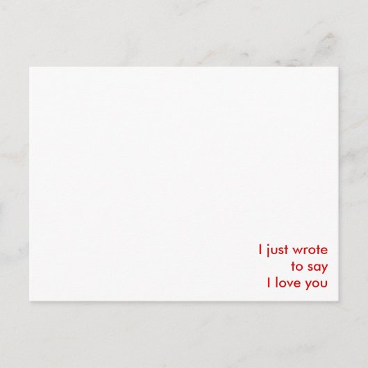 om gewoon te zeggen: "Ik hou van je" Briefkaart (Voorkant)