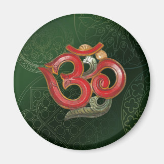 OM groen rood yoga hindu magneet