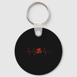 Om Hartslag Funny Sacred Ohm Yoga Meditatie Cool Sleutelhanger