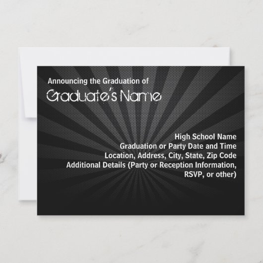 Om het even welk jaar~Black Swirl Photo Afstuderen Kaart (Achterkant)