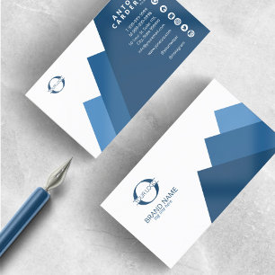 Om het even welke 3 kleuren Geometric met Logo Blu Visitekaartje