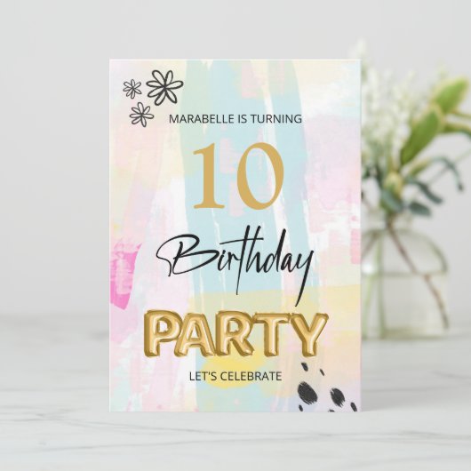 *~* OM HET EVEN WELKE Abstracte Doodle Pastelpense Kaart (Staand voorkant)