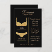 OM HET EVEN WELKE ACHTERGRONDKLEUR: Lingeriegroott Informatiekaartje (Voorkant / Achterkant)