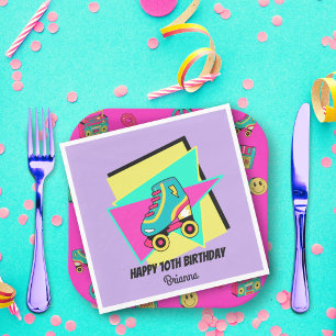 OM HET EVEN WELKE AGE 90 retro gepersonaliseerd sc Servet