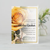 Om het even welke Gele Rozen van de Uitnodiging va (Staand Voorkant)