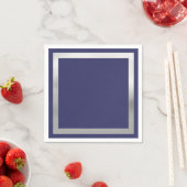 Om het even welke Kleur met "Zilver"Grens Servetten (Insitu)