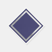 Om het even welke Kleur met "Zilver"Grens Servetten (Hoek)