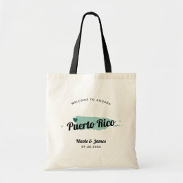 Om het even welke Kleur Puerto Rico Kaart Welkomst Tote Bag
