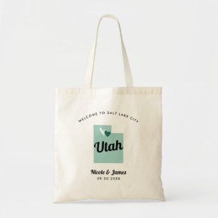 Om het even welke Kleur Utah Kaart Welkomsttas van Tote Bag