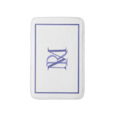 Om het even welke kleuren Overlapping Initialen Mo Badmat (Voorkant Verticaal)